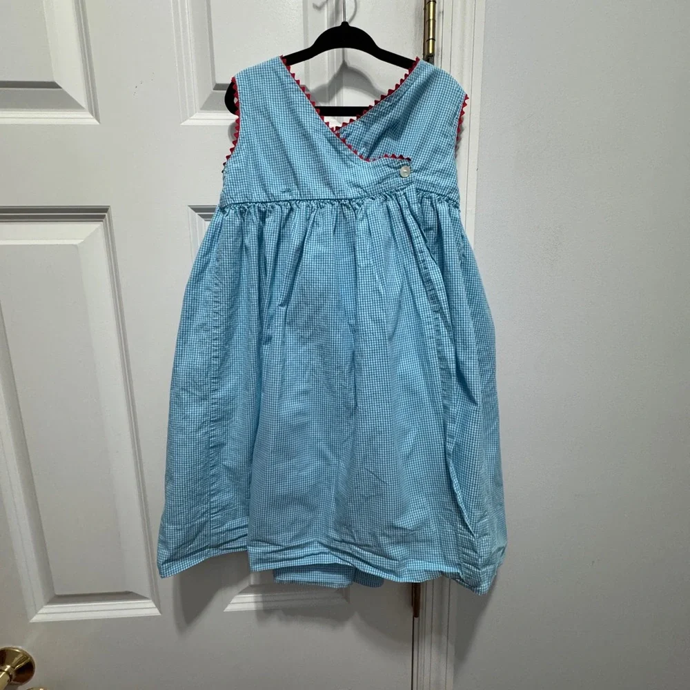 Blue Sleeveless smocked Scoop Neck Sundress size 4